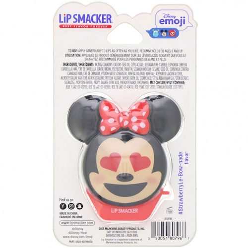 Lip Smacker, Disney Emoji, Minnie, бальзам для губ, клубничный, 7,4 г (0,26 унции) #1