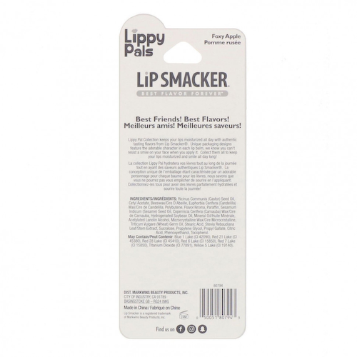 Lip Smacker, Lippy Pals, Fox, бальзам для губ, яблоко, 4 г #1