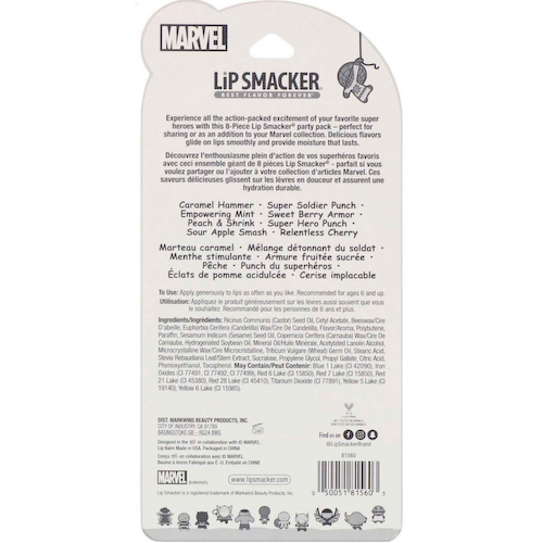 Lip Smacker, Marvel Avengers, набор бальзамов для губ, для вечеринки, 8 штук #1