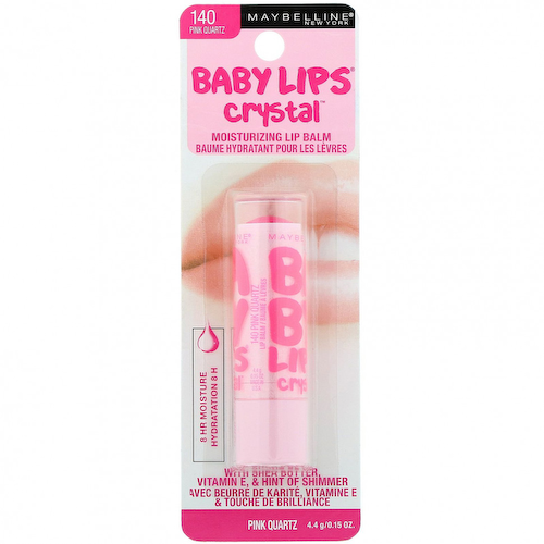 Maybelline, Baby Lips Crystal, увлажняющий бальзам для губ, розовый кварц 140, 4,4 г #1