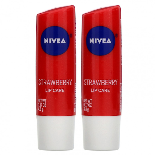 Nivea, Lip Care, Клубника, 2 упаковки по 0,17 унции (4,8 г) каждая #1