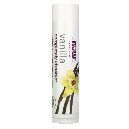 NOW Foods, Solutions, бальзам для губ Completely Kissable, ваниль, 0,15 унции (4,25 г) #1