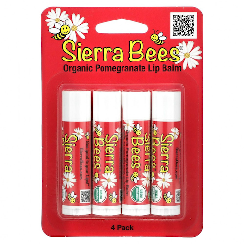Sierra Bees, органические бальзамы для губ, гранат, 4 штуки по 4,25 г (0,15 унции) #1