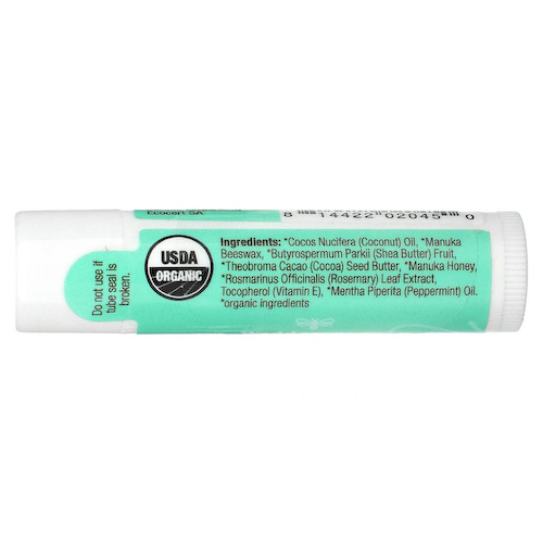 Wedderspoon, Organic Lipcare, мед манука, перечная мята, 4,5 г (0,15 унции) #1