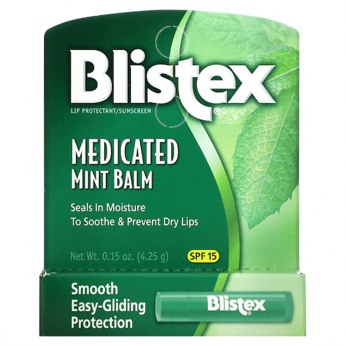 Blistex, заживляющий бальзам, защита губ с солнцезащитным фильтром, SPF 15, мята, 4,25 г (0,15 унции) #1