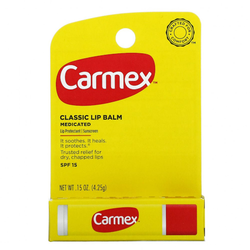 Carmex, классический бальзам для губ, лечебный, SPF 15, 4,25 г (15 унций) #1