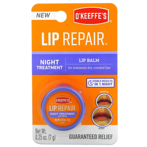O'Keeffe's, Lip Repair, ночной уход, бальзам для губ, 7 г (0,25 унции) #1
