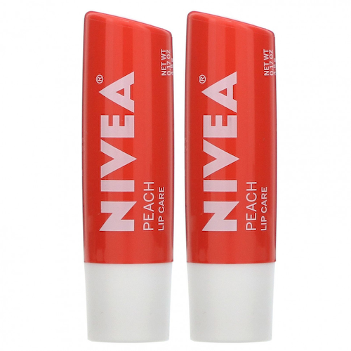 Nivea, Тонированное средство для губ, персик, 2 упаковки по 0,17 унции (4,8 г) каждая #1