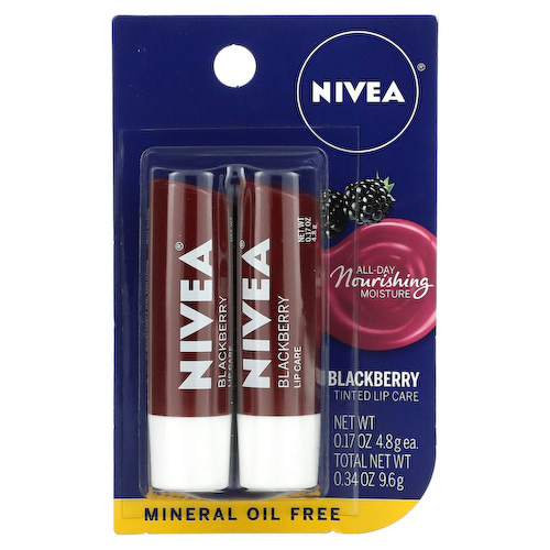 Nivea, Тонирующее средство для губ, ежевика, 2 пакетика, по 4,8 г (0,17 унции) #1
