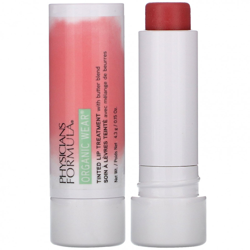 Physicians Formula, Organic Wear, тонирующее средство для губ, розовый, 0,15 унции (4,3 г) #1