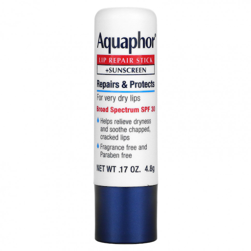 Aquaphor, Стик для восстановления губ + солнцезащитный крем, SPF 30, без отдушек, 4,8 г (0,17 унции) #1