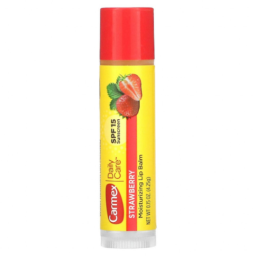 Carmex, Daily Care, увлажняющий бальзам для губ, клубника, SPF 15, 4,25 г (0,15 унции) #1