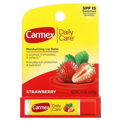 Carmex, Daily Care, увлажняющий бальзам для губ, клубника, SPF 15, 4,25 г (0,15 унции) #1