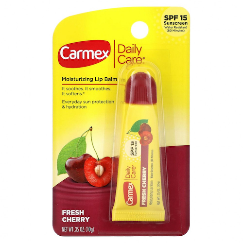 Carmex, Daily Care, увлажняющий бальзам для губ, вишня, SPF 15, 10 г (0,35 унции) #1