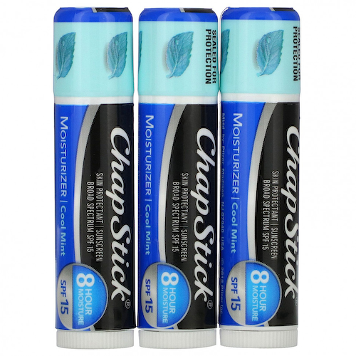Chapstick, Защитное средство для губ 2-в-1, SPF 15, холодная мята, 3 палочки, 4 г (0,15 унции) #1