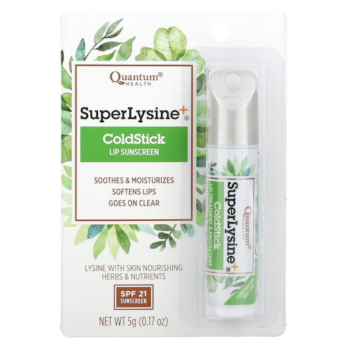Quantum Health, Super Lysine+, ColdStick, солнцезащитное средство для губ, SPF 21, 5 г (0,17 унции) #1