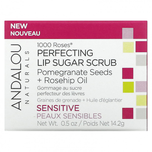 Andalou Naturals, 1000 Roses, сахарный скраб для губ, для чувствительной кожи, 14,2 г (0,5 унции) #1