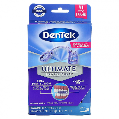 DenTek, Ultimate Dental Guard, ультралегкий / тонкий дизайн, 1 защитный кожух + 1 футляр для хранения + 1 лоток SmartFit #1