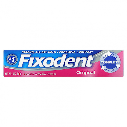 Fixodent, Адгезивный крем для протезов, оригинальный, 68 г (2,4 унции) #1