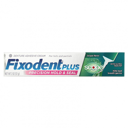 Fixodent, Plus, зубной адгезивный крем, ароматизатор Scope, 57 г (2 унции) #1
