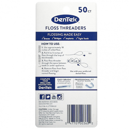 DenTek, Нитевдеватели для нити, 50 штук #1