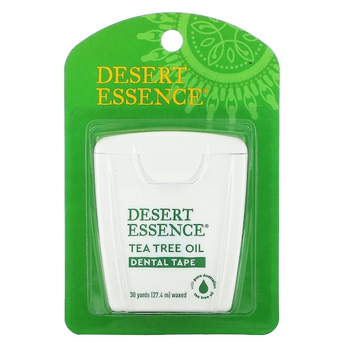 Desert Essence, Зубная лента с маслом чайного дерева, покрытая воском, 30 ярдов (27,4 м) #1