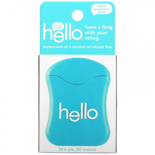 Hello, White Floss, Натуральный ароматизатор мяты, 54,6 ярда (50 метров) #1