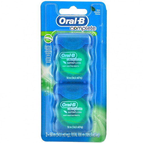Oral-B, Complete, сатиновая нить, мята, 2 шт., 50 м (54,6 ярда) #1