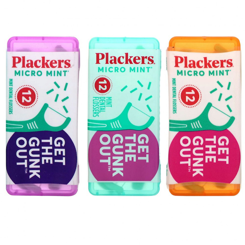 Plackers, Micro Mint, мятные средства для нити, 12 шт. #1