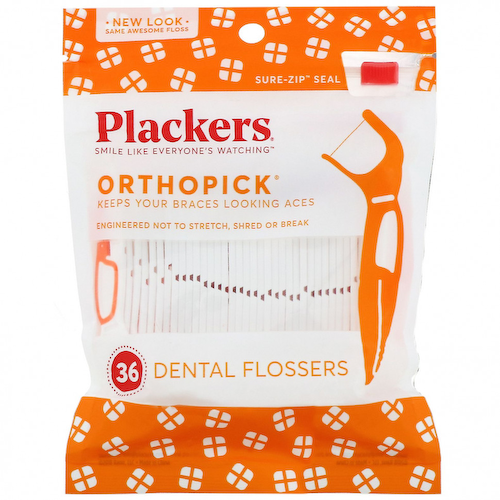 Plackers, Orthopick, зубочистки с нитью, 36 шт. #1