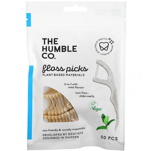 The Humble Co., 2-In-1 Floss Picks, Mint Flavor, 50 Picks #1