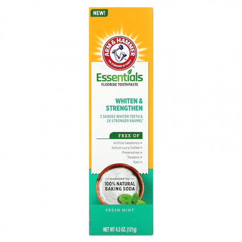 Arm & Hammer, Whiten & Strengthen, зубная паста с незаменимыми фторами, свежая мята, 121 г (4,3 унции) #1