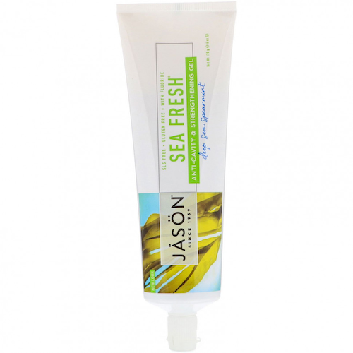 Jason Natural, Sea Fresh, укрепляющий гель для защиты от кариеса, глубоководная мята, 170 г (6 унций) #1