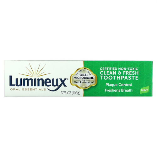 Lumineux Oral Essentials, Сертифицированная нетоксичная чистая и свежая зубная паста, мята, 106 г (3,75 унции) #1