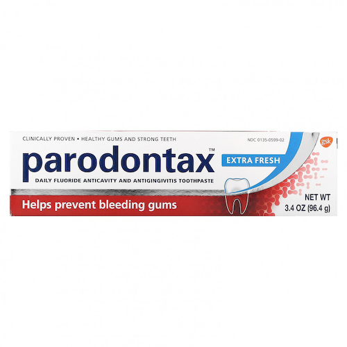 Parodontax, Ежедневная зубная паста с фтором от кариеса и десен, очень свежая, 96,4 г (3,4 унции) #1
