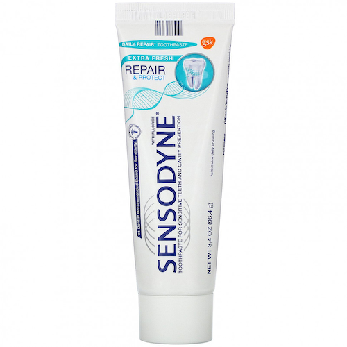 Sensodyne, Фтористая зубная паста «Восстановление и защита», экстра-свежесть, 96,4 г #1