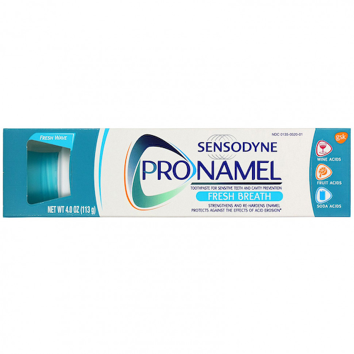 Sensodyne, ProNamel, зубная паста, «Свежее дыхание», волна свежести, 113 г #1