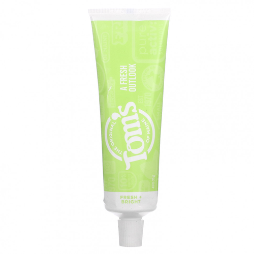 Tom's of Maine, Natural Anticavity Toothpaste with Fluoride, Fresh + Bright, Fresh Mint, 4 oz (113 g) #1