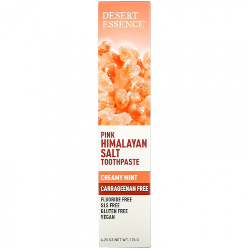 Desert Essence, Зубная паста с розовой гималайской солью, сливочная мята, 6,25 унции (176 г) #1