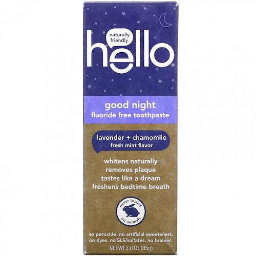 Hello, Good Night, Fluoride Free Toothpaste, Lavender + Chamomile, 3 oz (85 g) #1