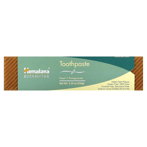 Himalaya, Botanique, зубная паста, ним и гранат, без фтора, 150 г (5,29 унции) #1