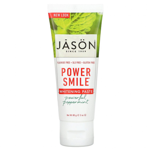 Jason Natural, Power Smile, отбеливающая паста, мощная перечная мята, 85 г (3 унции) #1