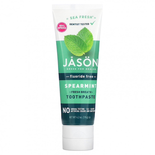 Jason Natural, Sea Fresh, зубная паста для свежести дыхания, без фтора, мята, 119 г (4,2 унции) #1