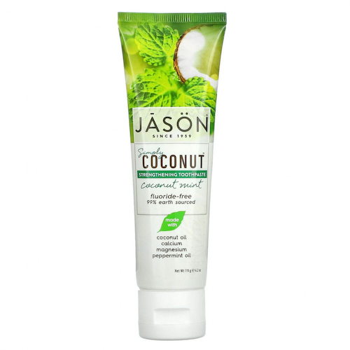 Jason Natural, Simply Coconut, укрепляющая зубная паста, кокос и мята, 119 г (4,2 унции) #1