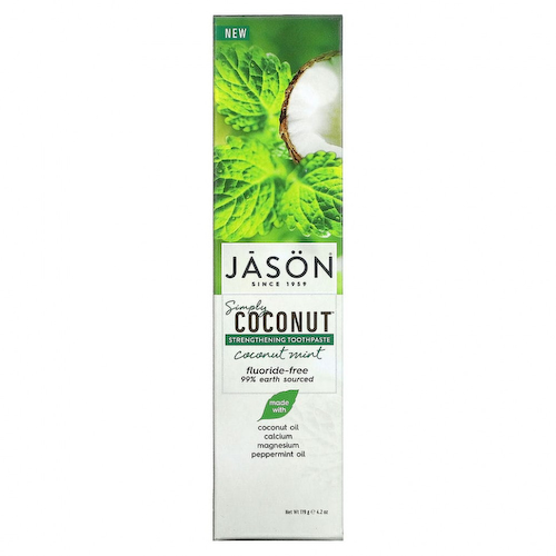 Jason Natural, Simply Coconut, укрепляющая зубная паста, кокос и мята, 119 г (4,2 унции) #1