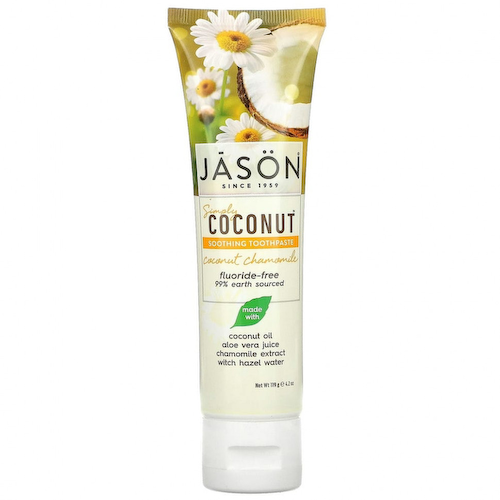 Jason Natural, Simply Coconut, успокаивающая зубная паста, кокосовая ромашка, 119 г (4,2 унции) #1