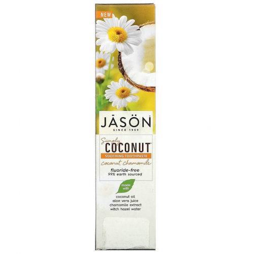 Jason Natural, Simply Coconut, успокаивающая зубная паста, кокосовая ромашка, 119 г (4,2 унции) #1