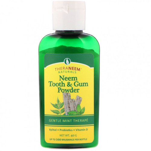 Organix South, TheraNeem Naturals, порошок для зубов и десен, ним и нежная мята, 40 г #1