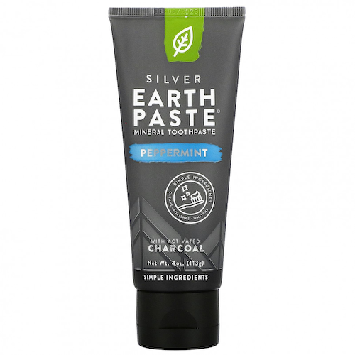 Redmond Trading Company, Earth Paste, Минеральная зубная паста, мятный уголь, 4 унции (113 г) #1