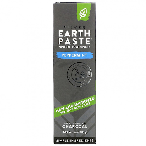 Redmond Trading Company, Earth Paste, Минеральная зубная паста, мятный уголь, 4 унции (113 г) #1
